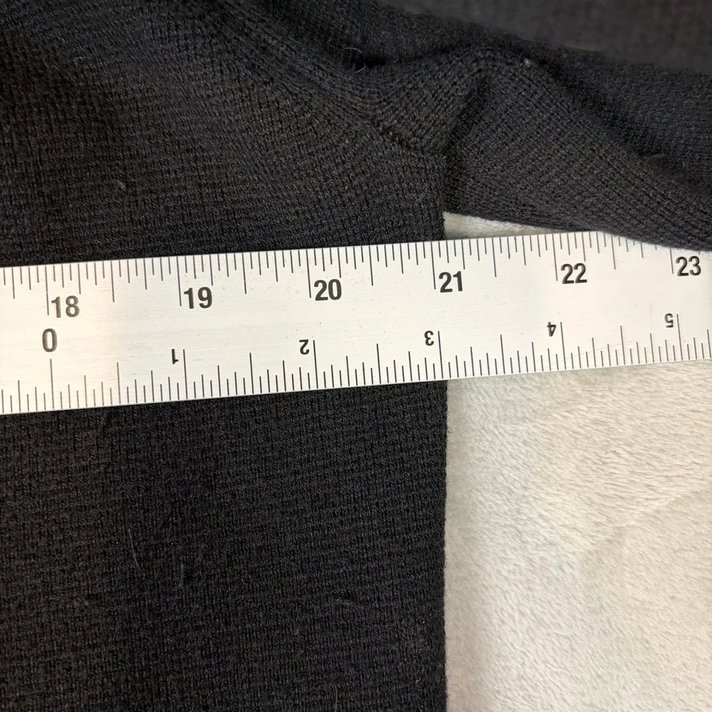 J.Crew‎ Cardigan Sweater Womens XS Black Open Front Longline Merino Blend J6339